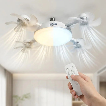 Experience Ultimate Comfort with the MREGB 2026 E27 Socket Ceiling Fan Light - A Stylish 2-In-1 Silent LED Fan and Remote-Controlled Lighting Solution for Your Home