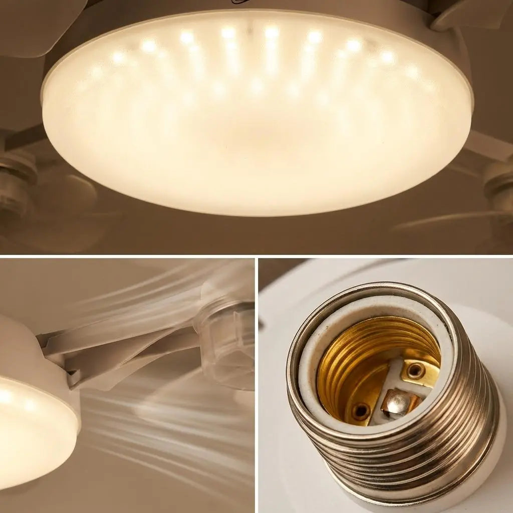 Experience Ultimate Comfort with the MREGB 2026 E27 Socket Ceiling Fan Light - A Stylish 2-In-1 Silent LED Fan and Remote-Controlled Lighting Solution for Your Home