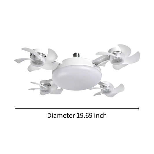 Experience Ultimate Comfort with the MREGB 2026 E27 Socket Ceiling Fan Light - A Stylish 2-In-1 Silent LED Fan and Remote-Controlled Lighting Solution for Your Home