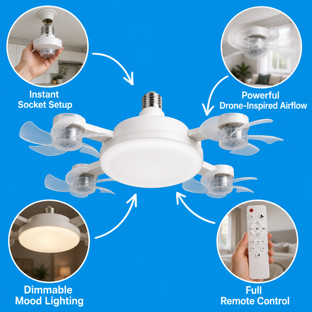 Luminexis LED Drone Ceiling Fan Light