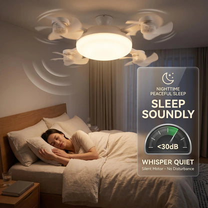 Experience Ultimate Comfort with the MREGB 2026 E27 Socket Ceiling Fan Light - A Stylish 2-In-1 Silent LED Fan and Remote-Controlled Lighting Solution for Your Home