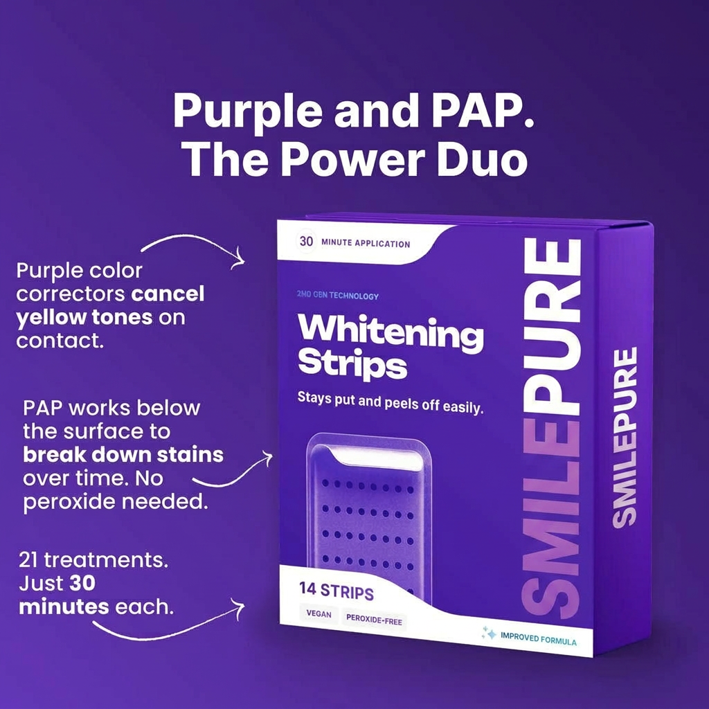 SMILEPURE Purple Teeth Whitening Strips