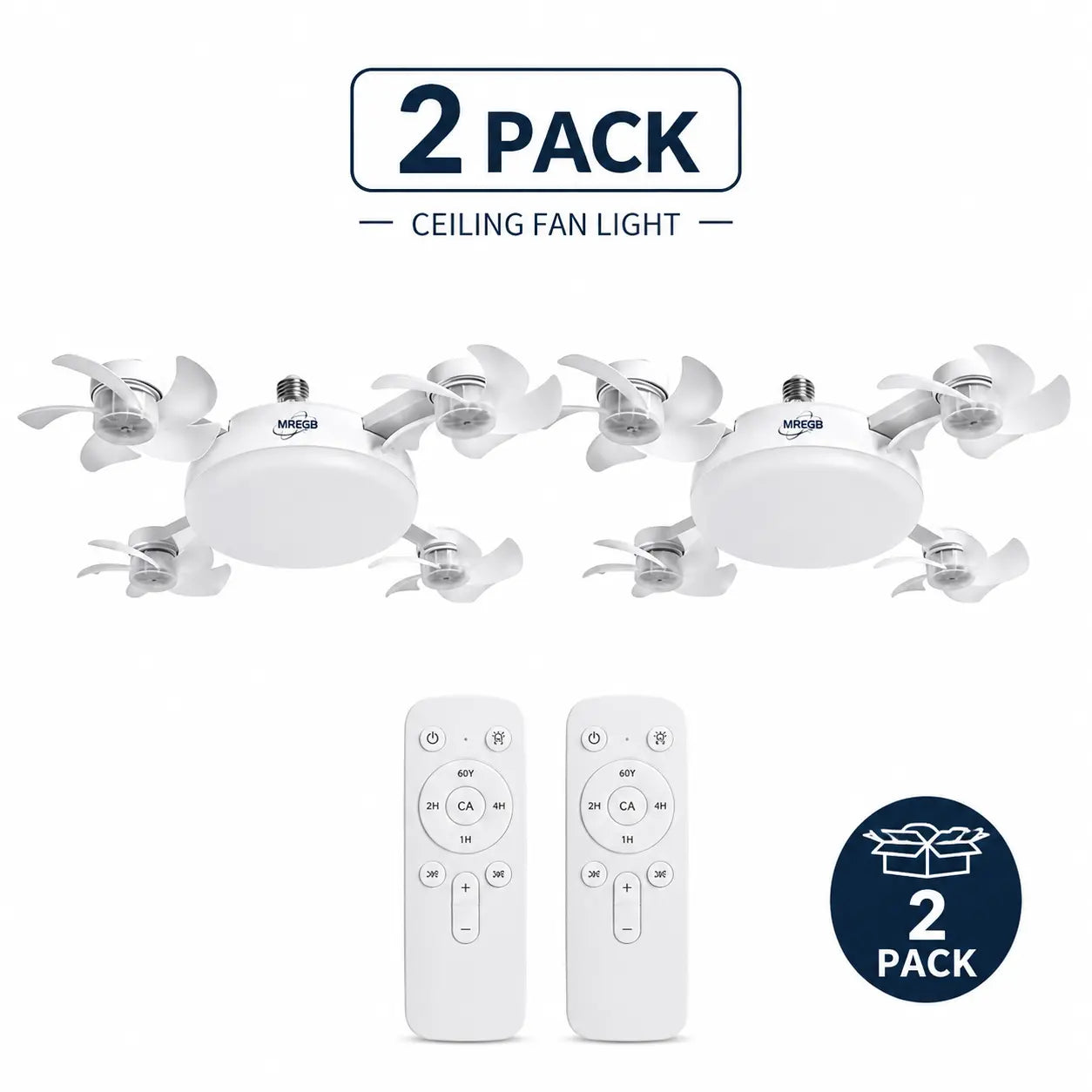Experience Ultimate Comfort with the MREGB 2026 E27 Socket Ceiling Fan Light - A Stylish 2-In-1 Silent LED Fan and Remote-Controlled Lighting Solution for Your Home