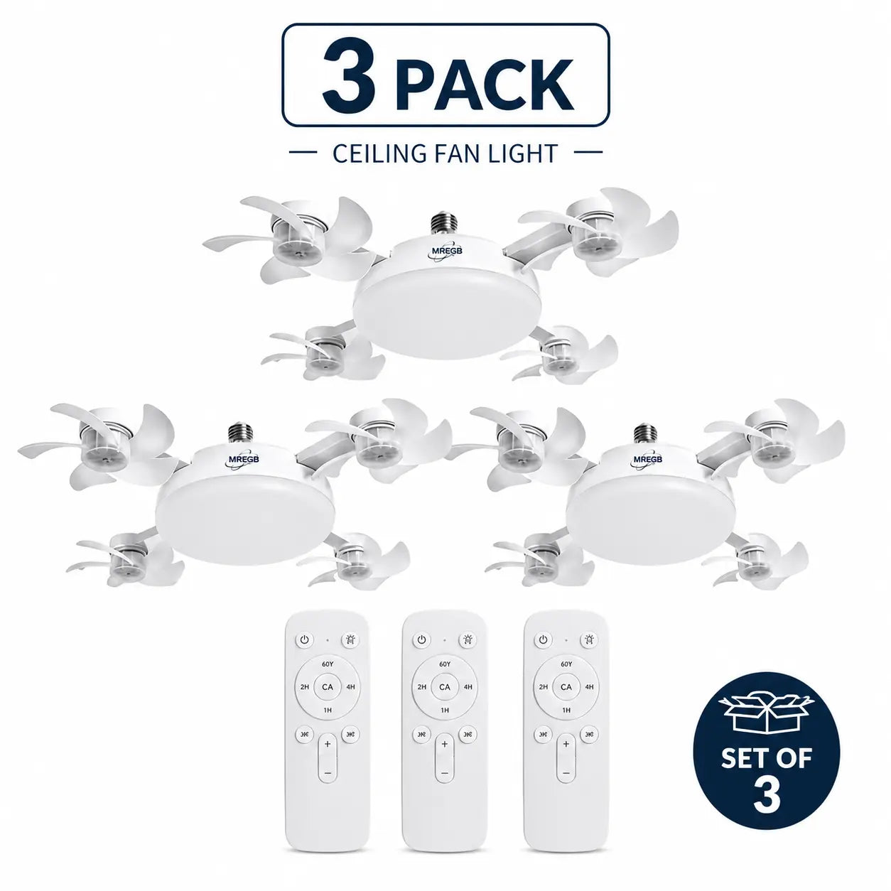 Experience Ultimate Comfort with the MREGB 2026 E27 Socket Ceiling Fan Light - A Stylish 2-In-1 Silent LED Fan and Remote-Controlled Lighting Solution for Your Home